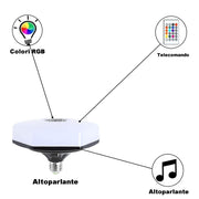 Luminia-Lampadina LED RGB con Speaker Bluetooth Integrato
