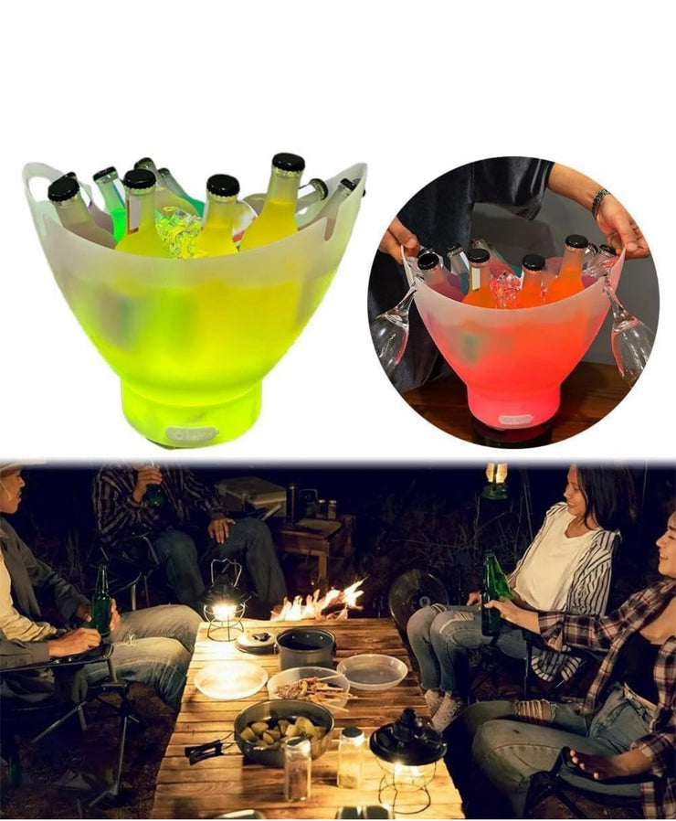 ice bucket con cassa bluetooth e led incorporati